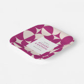 Retro Circle Scallop Mitte Jahrhundert Lila Hochze Pappteller (Gewinkelt)
