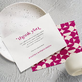 Retro Circle Scallop Mitte Jahrhundert Lila WEDD Dankeskarte