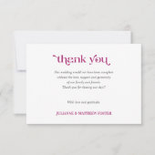 Retro Circle Scallop Mitte Jahrhundert Lila WEDD Dankeskarte (Vorderseite)