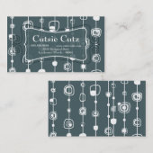 Retro Circle Square 1970 Visitenkarten Visitenkarte (Vorne/Hinten)