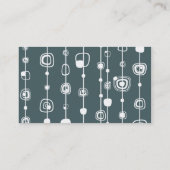 Retro Circle Square 1970 Visitenkarten Visitenkarte (Rückseite)