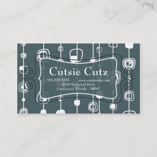 Retro Circle Square 1970 Visitenkarten Visitenkarte (Vorderseite)