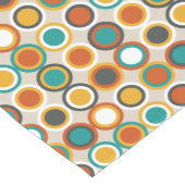 Retro Circles 1970s Muster Orange Brown Aquamarin Kurzer Tischläufer (Ecke)