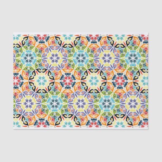 Retro Circles Abstrakte Muster Decoupage Seidenpapier (Vorderseite)