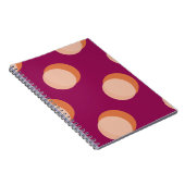 Retro Circles and Shadows Bold Pattern Purple Notizblock (Rechte Seite)