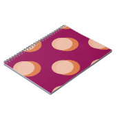 Retro Circles and Shadows Bold Pattern Purple Notizblock (Linke Seite)