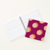 Retro Circles and Shadows Bold Pattern Purple Notizblock (Innenseite)