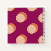 Retro Circles and Shadows Bold Pattern Purple Notizblock (Rückseite)