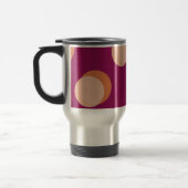 Retro Circles and Shadows Bold Pattern Purple Reisebecher (Links)