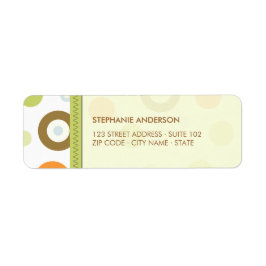 Retro Circles Fun-Etiketten