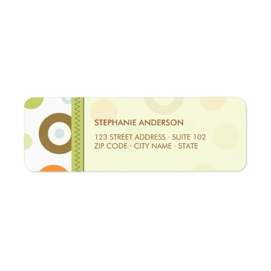 Retro Circles Fun-Etiketten (Vorne)