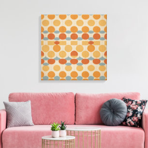 Retro Circles & Grids - Moderne Mitte des Jahrhund Leinwanddruck
