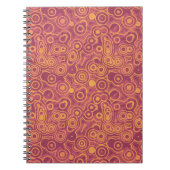 Retro Circles Grunge Pattern Notizblock (Vorderseite)