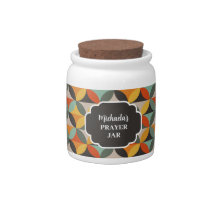 Retro Circles Personalisiert Gebet Jar