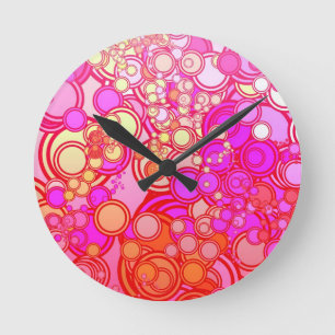 Retro Circles Runde Wanduhr