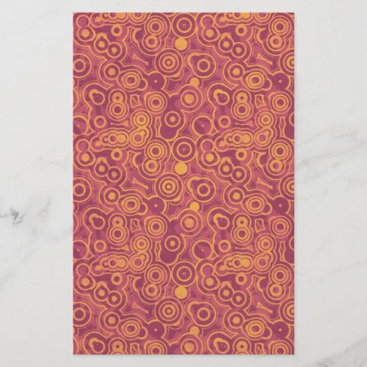 Retro Circles Scrapbook Paper Briefpapier (Vorderseite)