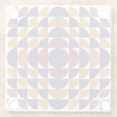 Retro Circles-Untersetzer | Moderne Mitte des Jahr Glasuntersetzer (Rückseite)