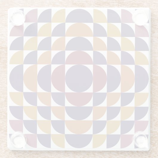 Retro Circles-Untersetzer | Moderne Mitte des Jahr Glasuntersetzer (Rückseite)