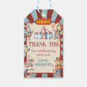 Retro Circus Animals Karneval Geburtstag Vielen Da Geschenkanhänger (Vorderseite)