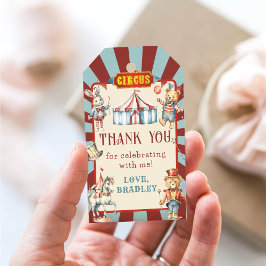 Retro Circus Animals Karneval Geburtstag Vielen Da Geschenkanhänger