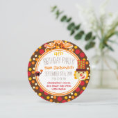 Retro Circus Birthday Circus Einladung (Stehend Vorderseite)