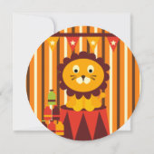 Retro Circus Birthday Circus Einladung (Rückseite)