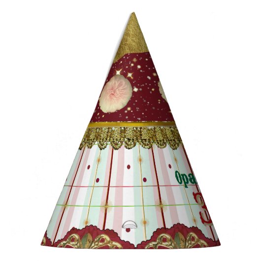Retro Circus Carnival Hat - Pink Puff Partyhütchen (Links)