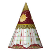 Retro Circus Carnival Party Hat - Yellow Puffs Partyhütchen (Links)