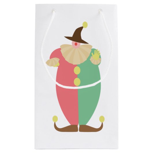 Retro Circus Clown Kleine Geschenktüte (Rückseite)