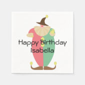 Retro Circus Clown Serviette (Vorderseite)