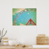 Retro Circus Ferris Wheel Foto - Poster (Küche)