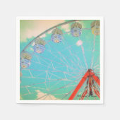 Retro Circus Ferris Wheel - Paper Party Napkins Serviette (Vorderseite)