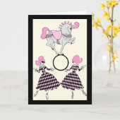 Retro Circus Grußkarte Karte (Gelbe Blume)