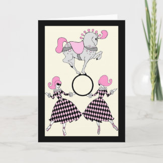 Retro Circus Grußkarte Karte