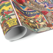 RETRO CIRCUS KINDERGESCHENKE WRAP WRAPPING PAPIER GESCHENKPAPIER (Rolleneckpunkt)