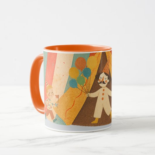 Retro Circus Mug Tasse (Vorderseite Links)