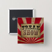 Retro Circus Poster Freak Show Button (Vorne & Hinten)