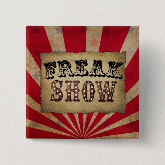 Retro Circus Poster Freak Show Button (Vorderseite)