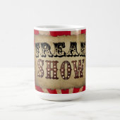 Retro Circus Poster Freak Show Kaffeetasse (Mittel)