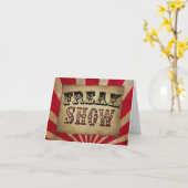 Retro Circus Poster Freak Show Karte (Gelbe Blume)