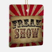 Retro Circus Poster Freak Show Keramikornament (Rechts)
