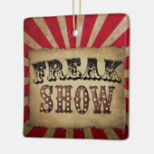 Retro Circus Poster Freak Show Keramikornament (Links)