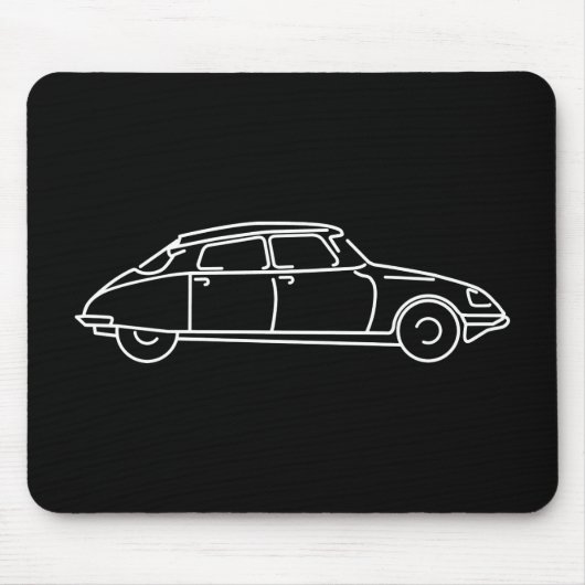 Retro Citroen DS 19 der Haifisch Mousepad (Vorne)