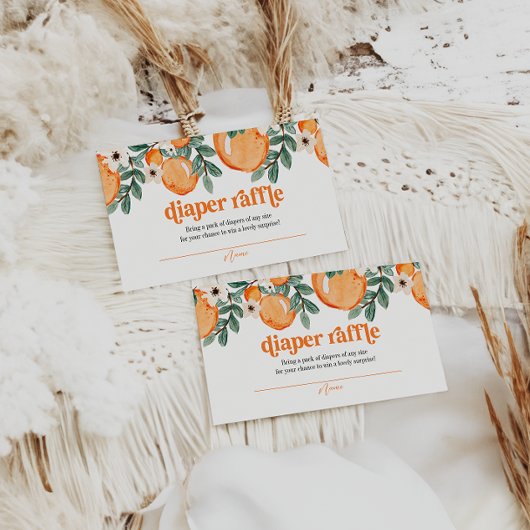 Retro Citrus Babydusche Windelwaschkarte Begleitkarte