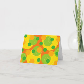 Retro Citrus Dots Einladung / Ankündigungskarte
