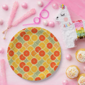 Retro Citrus Frucht fröhlich Pappteller (Party)