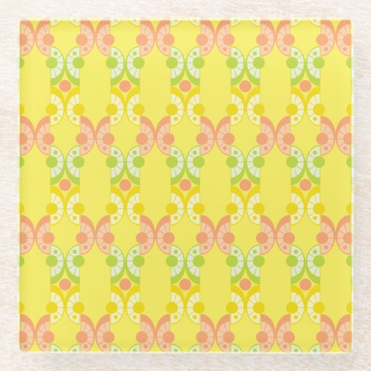 Retro Citrus Glass Untersetzer (Vorderseite)