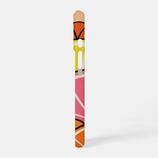 Retro Citrus Horizon iPhone 16 Hülle (Linke Seite)