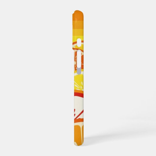 Retro Citrus Horizon iPhone 16 Hülle (Linke Seite)