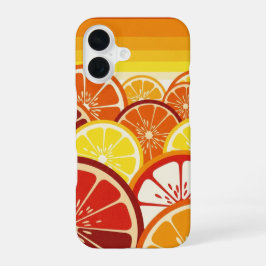 Retro Citrus Horizont iPhone 16 Hülle